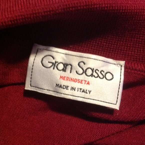 Gran Sasso Men's Large Long Sleeve 3 Button Pullover Polo Shirt - Made in Italy - Picture 3 of 5